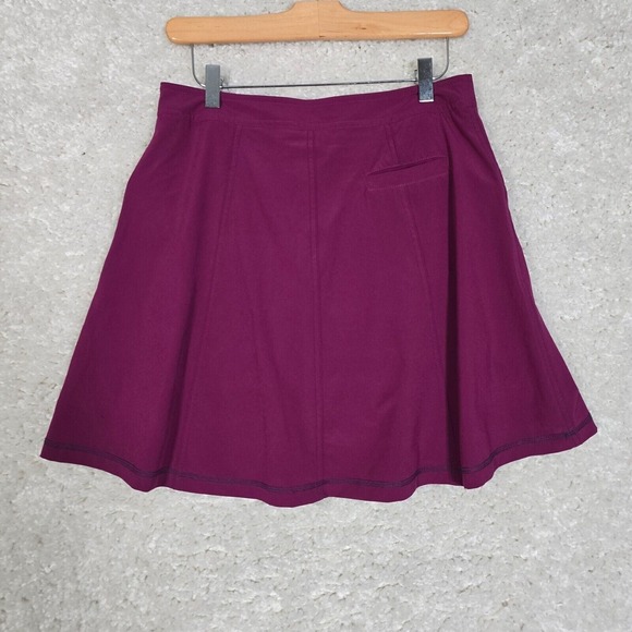 Title Nine Skort Women 2 Purple Swingtastic Stretch Zip Pocket Active Tenniscore - Picture 5 of 12